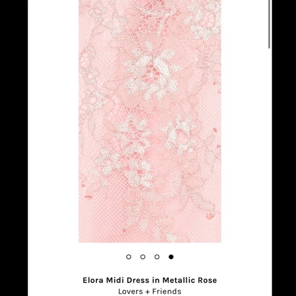 ELORA MIDI DRESS IN METALLIC ROSE - Picture 3 of 3